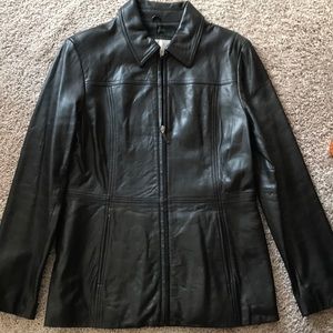 Women’s Nine West Black Leather Jacket
